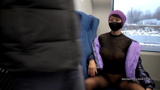 NaughtyLada's Daredevil Encounter: Train Ride Thrills