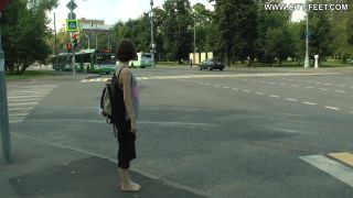 free online video 16 City Feet – A slender barefoot brunette. part 4. - feet - feet porn deep feet fetish