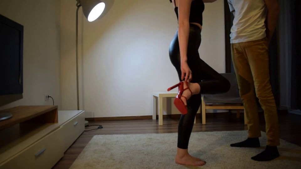 Angela Loves Torturing his Balls - Ballbusting Session.