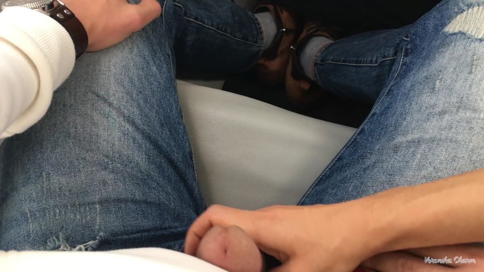 Veronika Charm - Risky Public Handjob on an Airplane Ultra HD/4K - Public sex