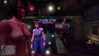 GTAHub - GTA 5: Chun-Li Ebony Stripper with Wet Pussy Gives Sensual Dance Erotic Performance