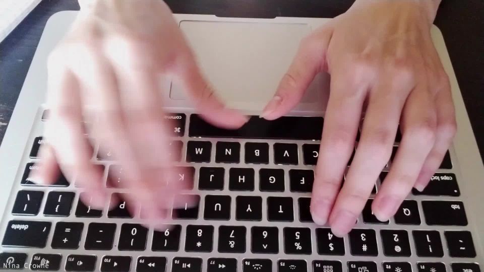 xxx video 5 polish femdom Nina Crowne – Hand Fetish Typing, femdom pov on pov