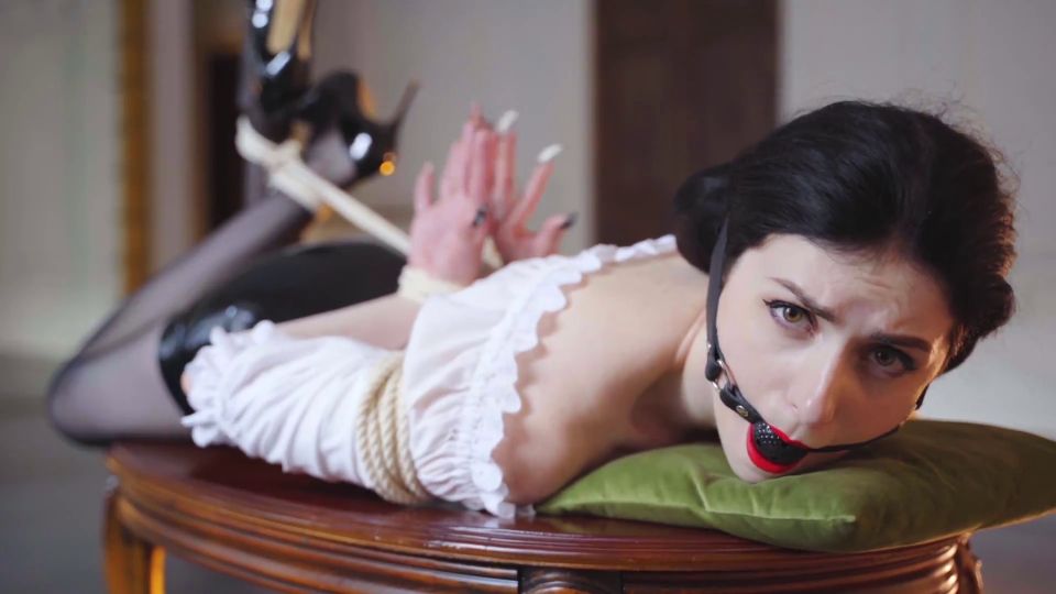 xxx clip 18 Miss Ellie Mouse – Table Bondage and Latex on fetish porn pvc fetish