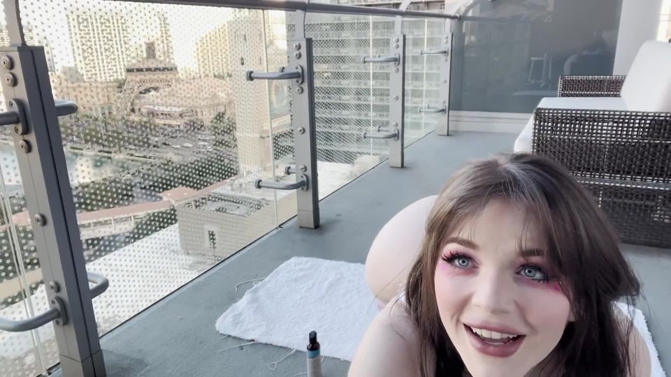 Risky Outdoor Balcony Big Ass Twerk  Creamy Pussy Fuck 1080p