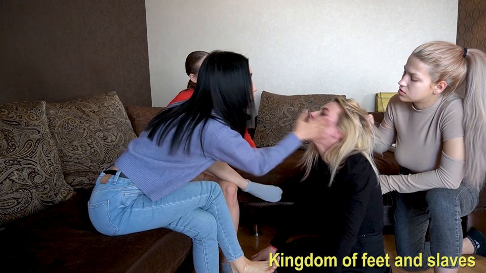 Annihilation of astra by 3 cruel dommes -  Foot Fetish