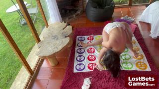 Brunette Girls Porn A Strip Twister game with Amelia and Lucas