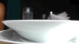 Angel Desert - Handjob In Cafe Under The Table (Euro sex)