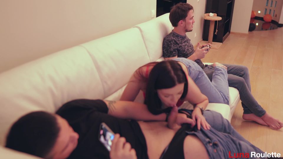 clip 30 Cuckold Husband Cant See Me Fuck His Wife In Mouth on blowjob porn makes blowjob