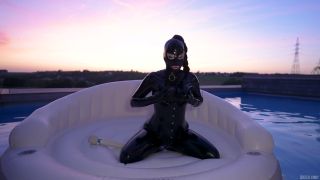 CRISTAL KINKY - Rubber Doll Playing Outdoors Solo - Fetish
