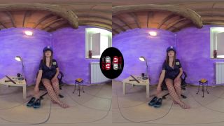 free porn clip 6 [VRFootFetish] Sexy Cop Katy Shows Off Her Fishnet – Clad Feet (Oculus Go) | virtual reality | 3d porn leather glove fetish