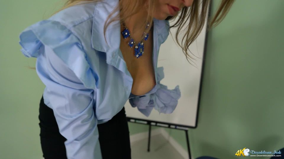 DownBlouse Jerk - What Are You Doing - Teasing | teasing | femdom porn latex femdom handjob