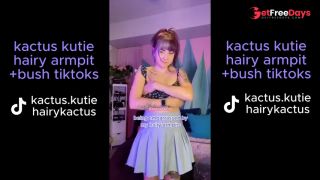 I WANT TO SNIFF HER HAIRY ARMPITS - kactus kutie body hair tiktok compilation SFW