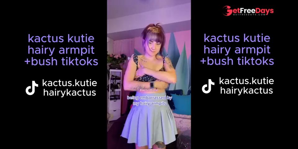 I WANT TO SNIFF HER HAIRY ARMPITS - kactus kutie body hair tiktok compilation SFW