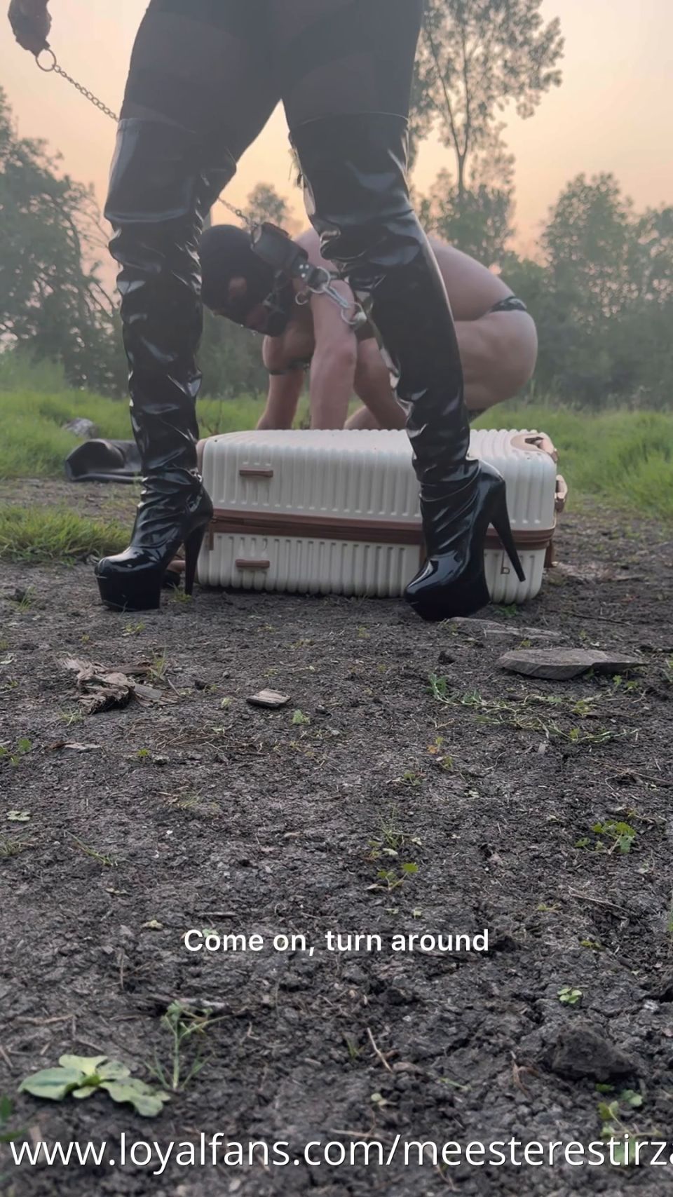 Outdoor Mistress Tirza NL: Extreme Puppy Training SD 1080p Femdom