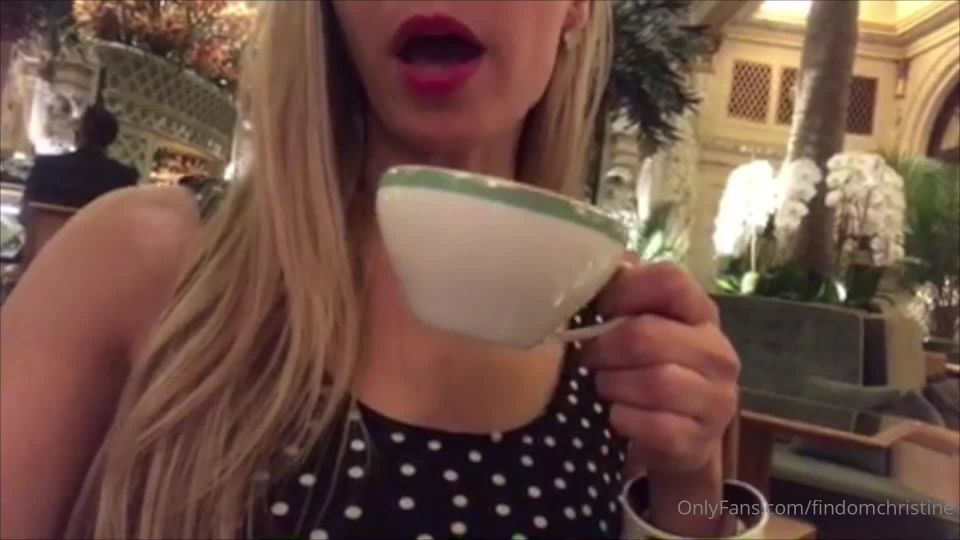 findomchristine  TBT Having tea at the Plaza whi on femdom porn big tits femdom