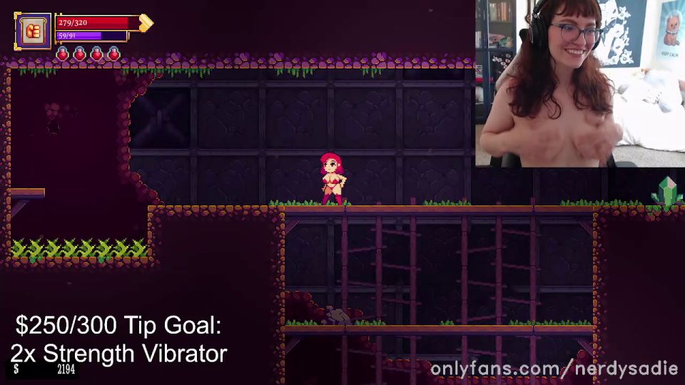 nerdysadie-onlyfans 2023-06-29 Lewd Gaming Stream with my g-spot vibrator ~ 2 big orgasms!!