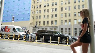 Strawberry Shan Beautiful Girl With Naked Boobs Walks Around The City (Teen)