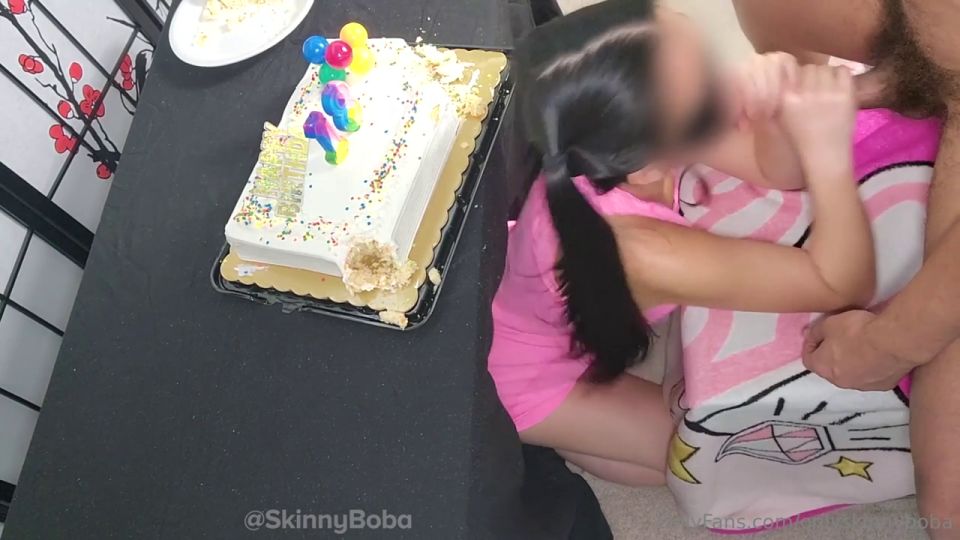 Skinnyboba Gets Fucked In Her Birthday Suit Skinnyboba Blowjob