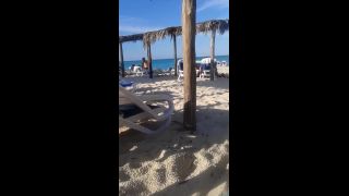 Slutty wife beach masturbation