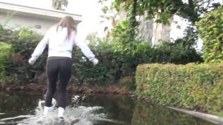 Custom Fetish - Renee Gets Sneakers Wet Muddy Messy - Fetish