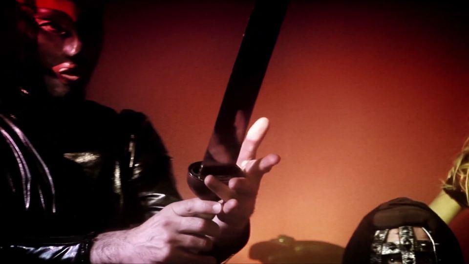 The sex addicts get their sies stretched by hooded men or...