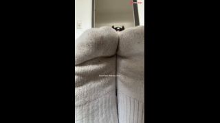 sweaty and dirty white socks want to be pampered, so do your job