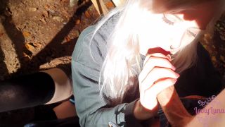 Cute German Teen Sucks Big Dicks - Public