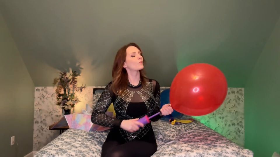 Fiesta Globo de tiempo soplando y la mano bombeando estornudos (partido)