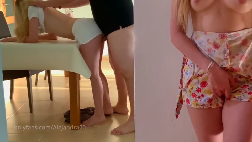 Alejandramoviess Yummy how my roommates fuck, hard sex on the table with a teen