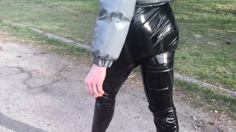 adult xxx video 25 panty sniffing fetish Shiny Leather Heaven aka Leather Love – Totally Shiny Outfit in Public, pvc-vinyl on big ass porn