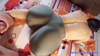 Depuane - Assjob in tight gym shorts and fuck doggystyle creampie.