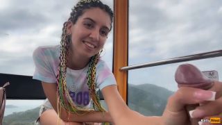 دوجنسه ایرانی Why are you jerking off to me on a ferris wheel - Public jerk off and cum swallowing