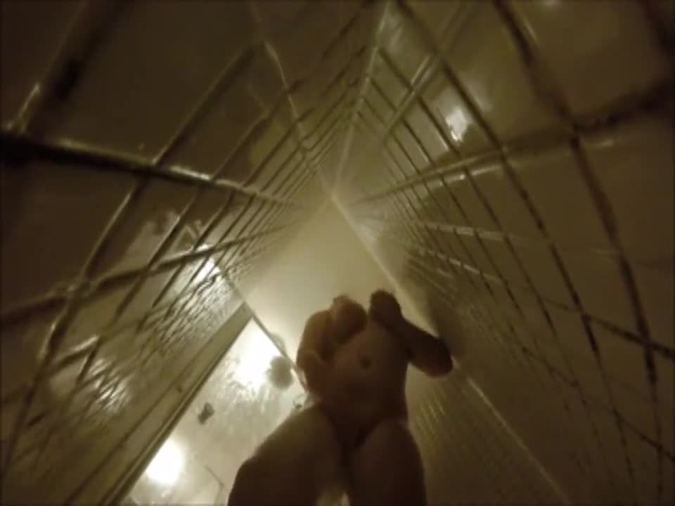 Busty girl fingering pussy in the shower. hidden cam