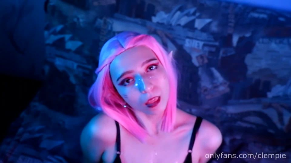 xxx clip 28 Clem Pie – Cyberpunk Elf was Caught in Night City on blowjob porn blowjob through cock by panties porno