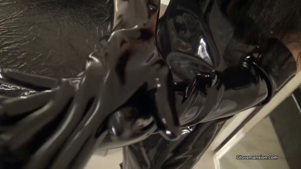 Latex gloves and apron -  Female Domination