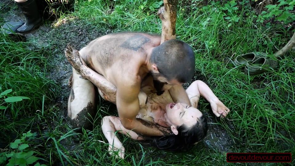 Devoutdevour Muddy Nature MILF Takes Intense Grinding On Pussy And Ass From Hairy Cock