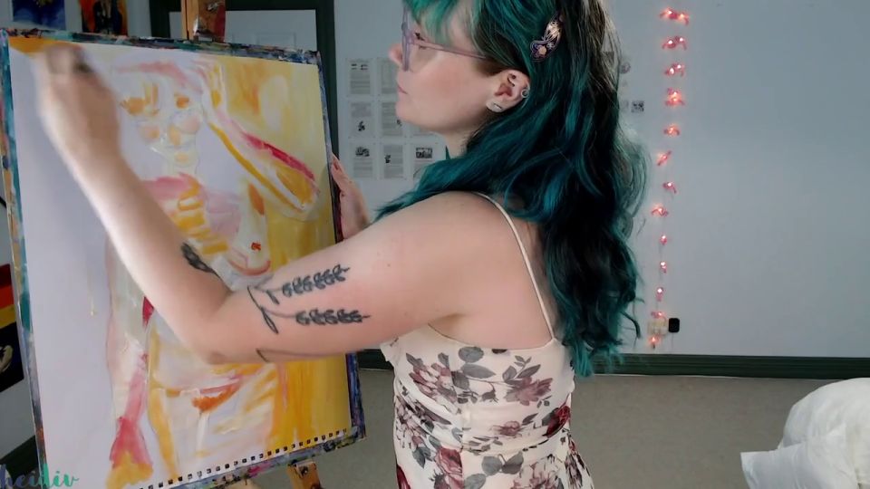 Heidiv - un reto de pintura de retrato de uno mismo travieso