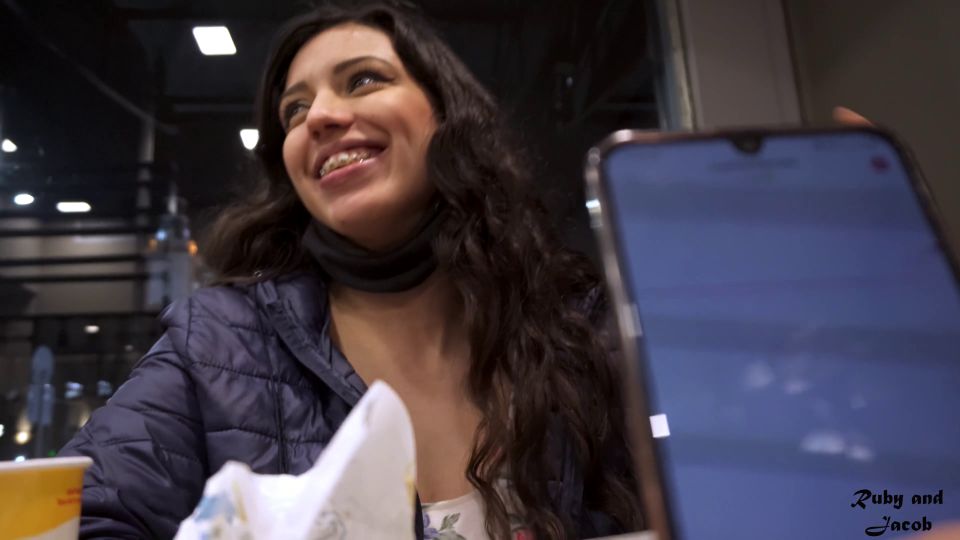 Hot Ruby - Latina Loves Mcdonalds Ice Cream With Cum On It And A Toy Inside Her Ultra HD/4K - Public sex