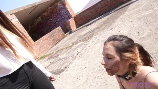 free video 33 shoe fetish Licking Girls Feet: Alisa And Nicole - Humiliation on an abandoned house, foot domination on feet porn