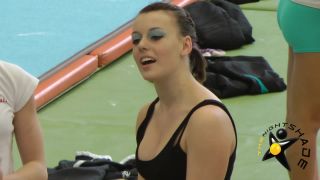 Voyeur - Warm Up In Tight & Sexy Spandex Shorts,  on voyeur 