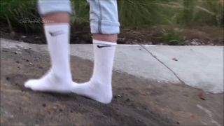 Custom Fetish - April Dirties White Nike Socks - Fetish