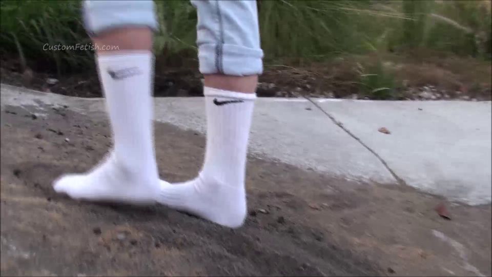 Custom Fetish - April Dirties White Nike Socks - Fetish