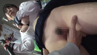 Molested on a crowded bus, her waist writhing in pleasure as her uniform-covered breasts are thoroughly groped, big-breasted high school girl 7 ⋆.