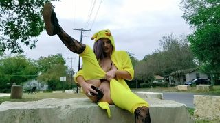 Hope In Public Pikachu CUM Slut Takes Very Public BBC Fisting!