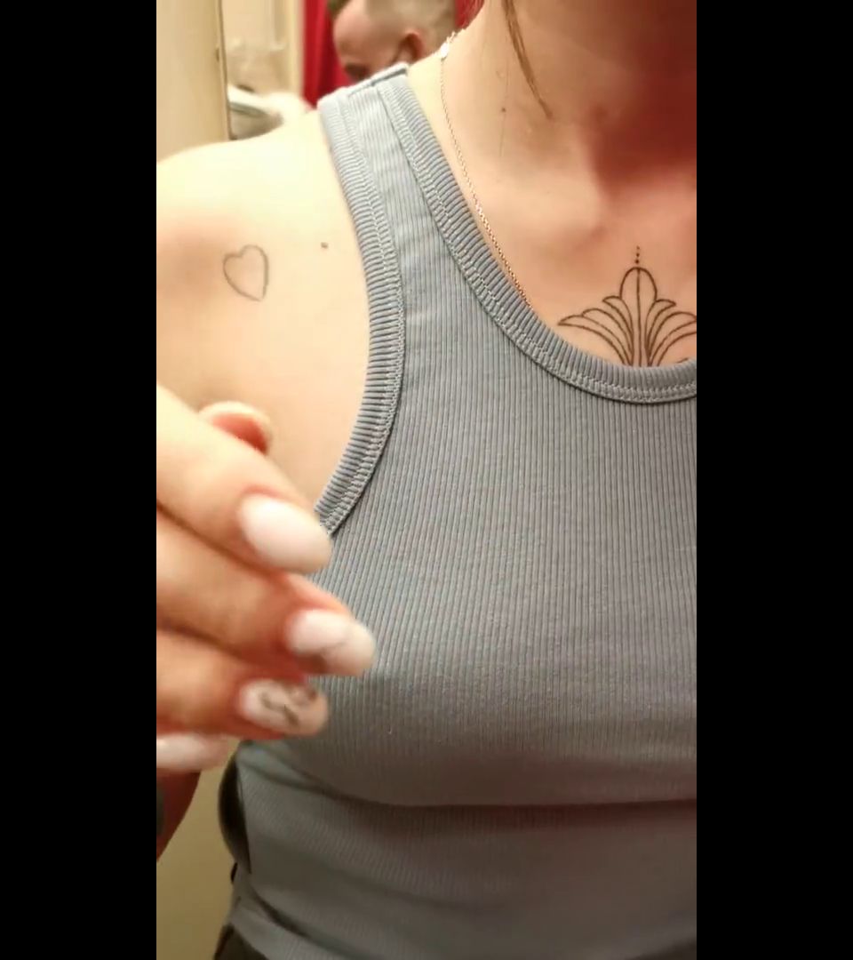 Porn Hub - Ghomestory - Blowjob In The Fitting Room Of Store Next To Security Guard! Public Sex - Cumshot