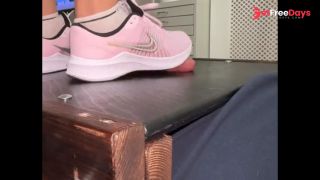 [GetFreeDays.com] Bestie cannot get enough of my Pink Nike Trainers stomping his cock. Porn Stream May 2023