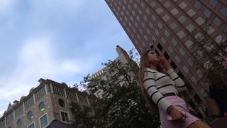 teen pink miniskirt opens legs uppie