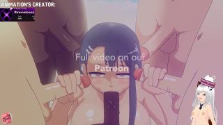 Jazziuu - Sexy Nagatoro make a gang bang with students beach (Xtremetoons animation) - Jazziuu