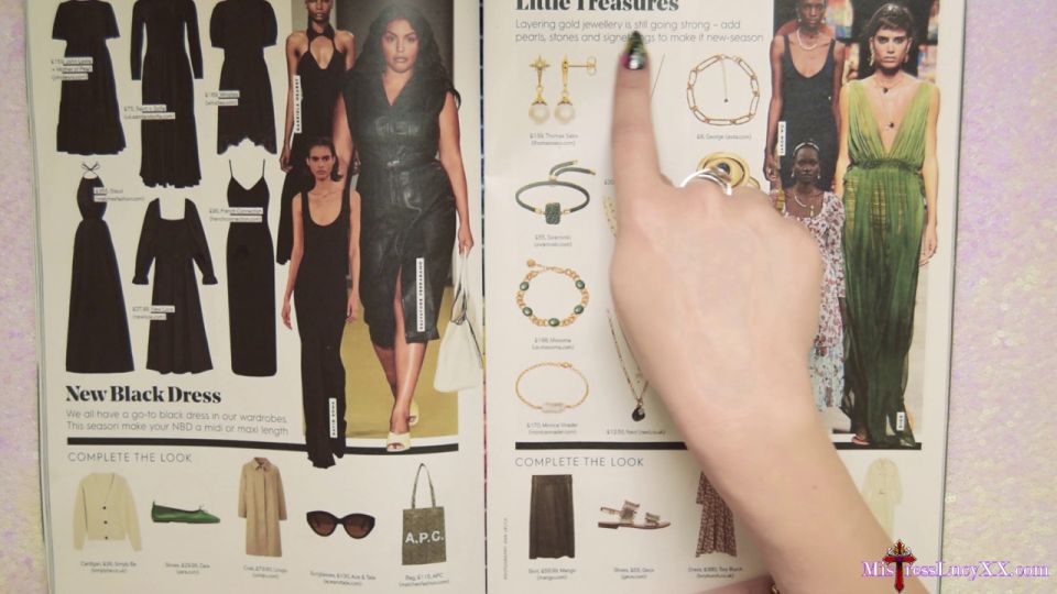 online video 35 Mistress Lucyxx – ASMR Fashion Magazine Sissy Shopping, femdom sissification on fetish porn 