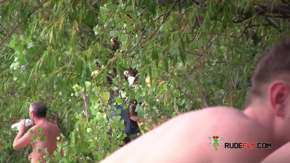 Nudist beach hairy pussy spread legs sunbath close-up  2